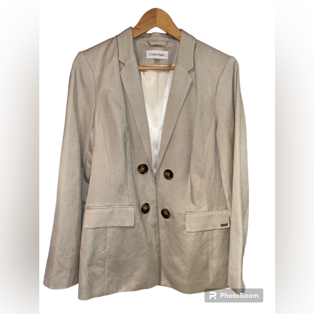 Calvin Klein beige blazer oversized